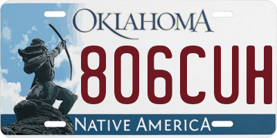 OK license plate 806CUH
