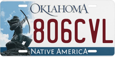 OK license plate 806CVL