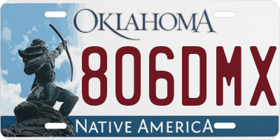 OK license plate 806DMX