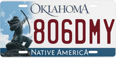 OK license plate 806DMY