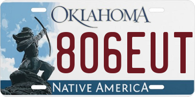 OK license plate 806EUT