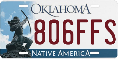 OK license plate 806FFS