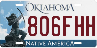 OK license plate 806FHH