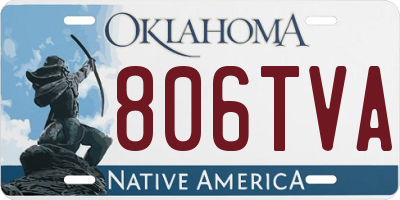 OK license plate 806TVA
