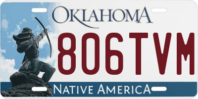 OK license plate 806TVM