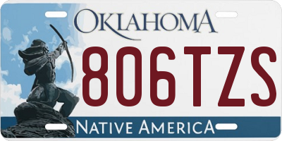 OK license plate 806TZS
