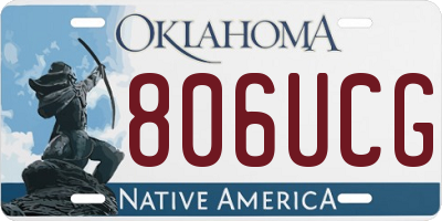 OK license plate 806UCG