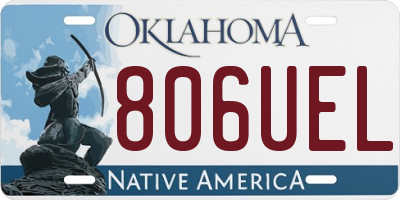 OK license plate 806UEL