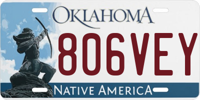 OK license plate 806VEY
