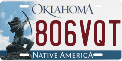 OK license plate 806VQT