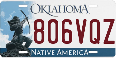 OK license plate 806VQZ