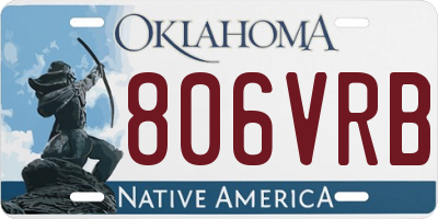 OK license plate 806VRB