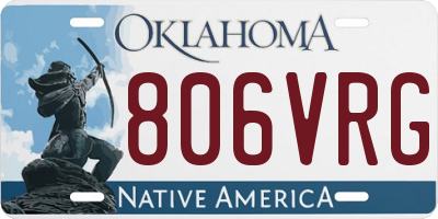 OK license plate 806VRG