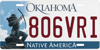 OK license plate 806VRI