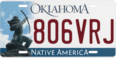 OK license plate 806VRJ