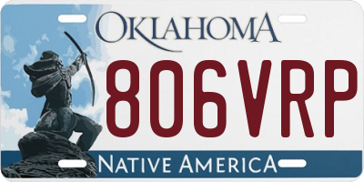 OK license plate 806VRP