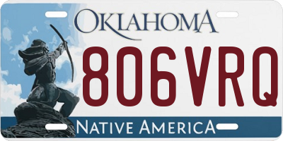 OK license plate 806VRQ