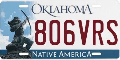 OK license plate 806VRS