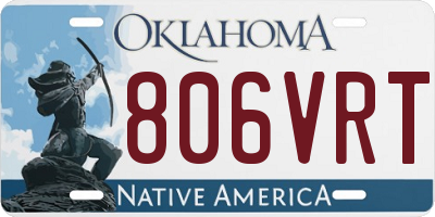 OK license plate 806VRT