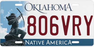 OK license plate 806VRY