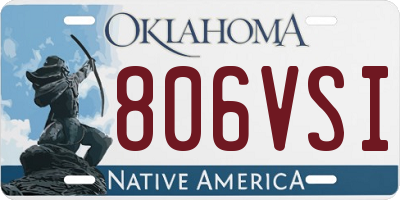 OK license plate 806VSI