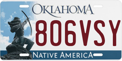 OK license plate 806VSY