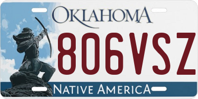 OK license plate 806VSZ