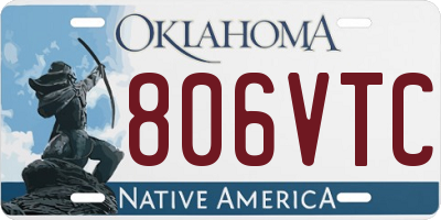 OK license plate 806VTC