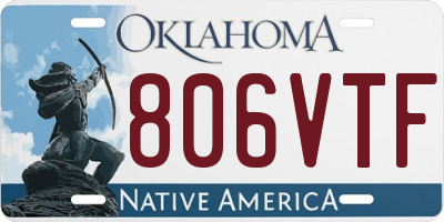 OK license plate 806VTF