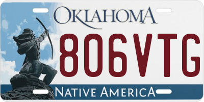 OK license plate 806VTG