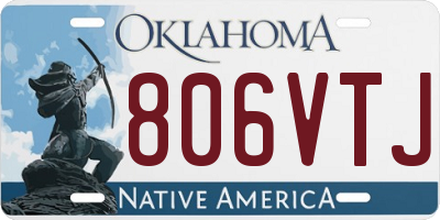 OK license plate 806VTJ