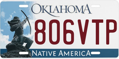 OK license plate 806VTP