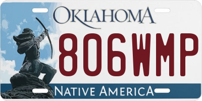 OK license plate 806WMP