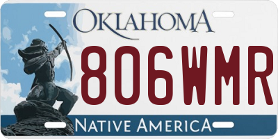 OK license plate 806WMR
