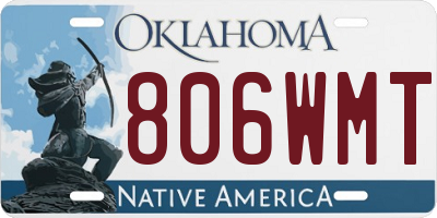 OK license plate 806WMT