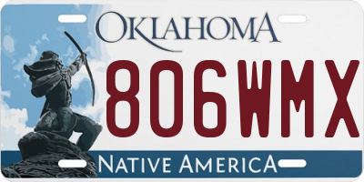 OK license plate 806WMX