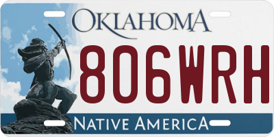 OK license plate 806WRH