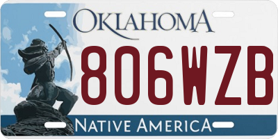 OK license plate 806WZB