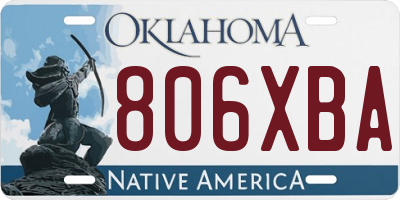 OK license plate 806XBA