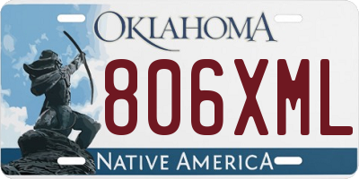 OK license plate 806XML