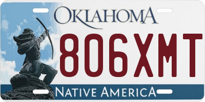 OK license plate 806XMT