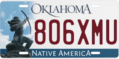 OK license plate 806XMU