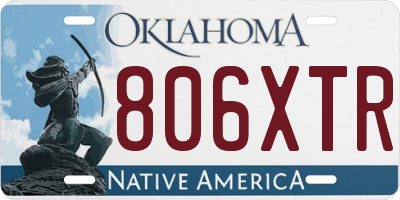 OK license plate 806XTR