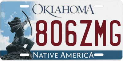 OK license plate 806ZMG