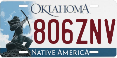 OK license plate 806ZNV