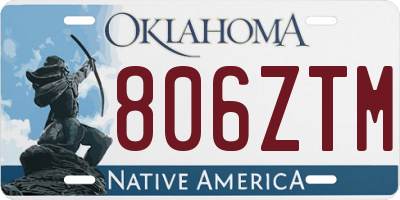 OK license plate 806ZTM
