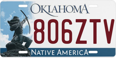 OK license plate 806ZTV