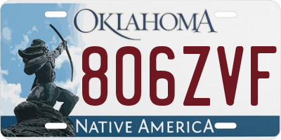 OK license plate 806ZVF