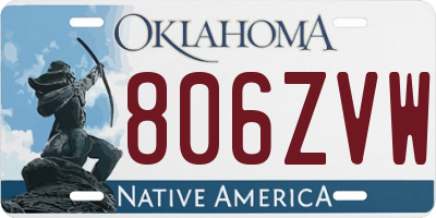 OK license plate 806ZVW
