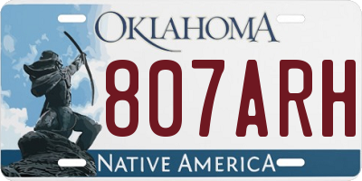 OK license plate 807ARH